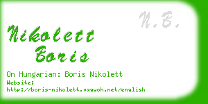 nikolett boris business card